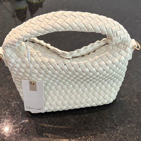Moda Luxe Ivory Woven Mini Bag - Picture 3 of 7
